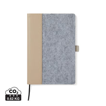 Carica l&#39;immagine nel visualizzatore di Gallery, taccuini e block notes da personalizzare in carta, feltro riciclato colore grigio_grigio 122349018 DET01

