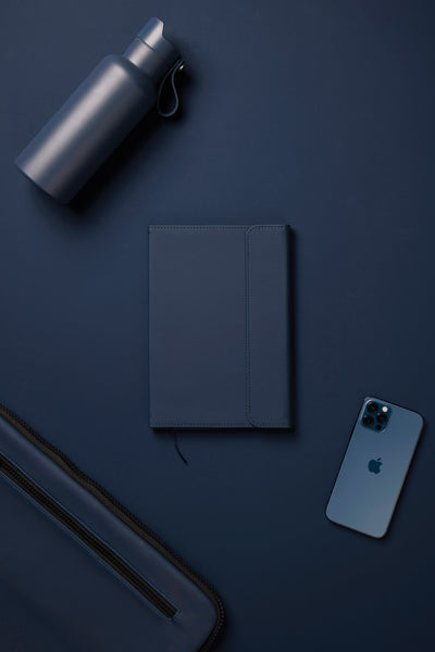 Carica l&#39;immagine nel visualizzatore di Gallery, taccuini e block notes personalizzati in pu, carta colore blu-navy_blu 122349027 DET08
