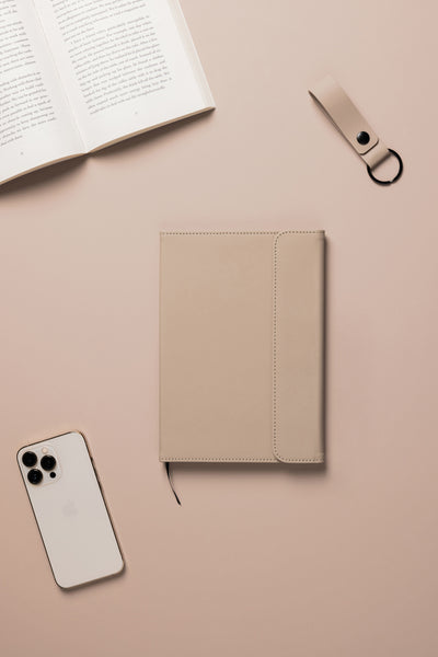 Carica l&#39;immagine nel visualizzatore di Gallery, block notes e taccuini da personalizzare in pu, carta colore greige_grigio 122349027 DET08
