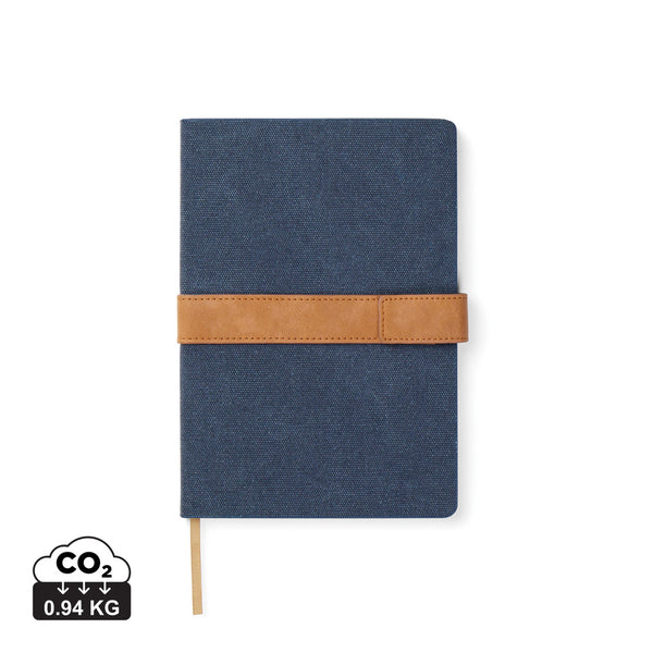 Carica l&#39;immagine nel visualizzatore di Gallery, taccuini e block notes personalizzati in canapa riciclato, carta colore blu-navy_blu 12299450 DET09
