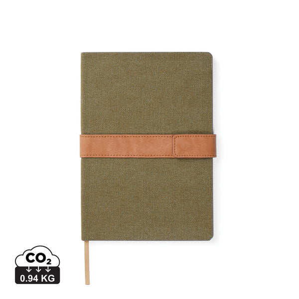 Carica l&#39;immagine nel visualizzatore di Gallery, taccuini e block notes promozionali in canapa riciclato, carta colore verde_verde 12299450 DET08
