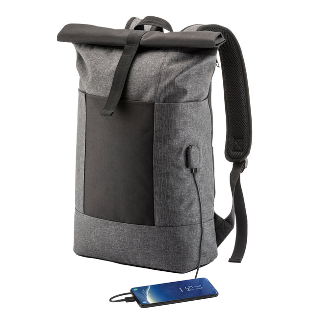 zaini porta PC da personalizzare in poliestere colore grigio_grigio 1141393842 VAR01