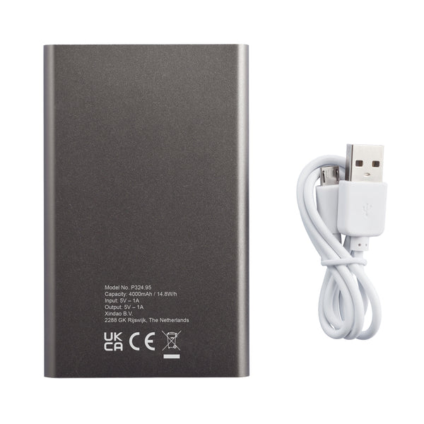 Carica l&#39;immagine nel visualizzatore di Gallery, power bank da personalizzare in alluminio, abs colore carbon-fossile_grigio 121704212 DET09
