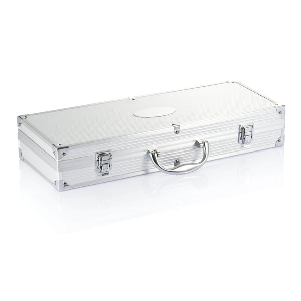 Carica l&#39;immagine nel visualizzatore di Gallery, set barbecue stampati con logo in acciaio inossidabile, alluminio colore argento_argento 121713935 DET08

