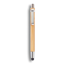 Carica l&#39;immagine nel visualizzatore di Gallery, biro touchscreen per tablet stampate con logo in bambù, acciaio inossidabile colore marrone_marrone 121732767 DET03
