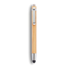 Carica l&#39;immagine nel visualizzatore di Gallery, biro touchscreen per tablet stampate con logo in bambù, acciaio inossidabile colore marrone_marrone 121732767 DET04
