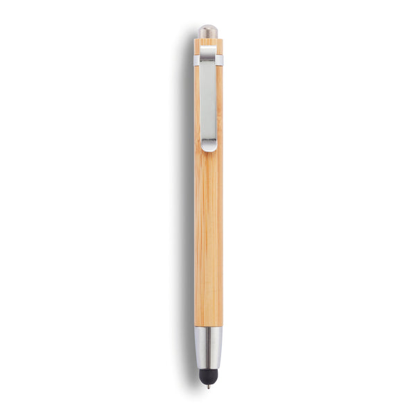Carica l&#39;immagine nel visualizzatore di Gallery, biro touchscreen per tablet stampate con logo in bambù, acciaio inossidabile colore marrone_marrone 121732767 DET09
