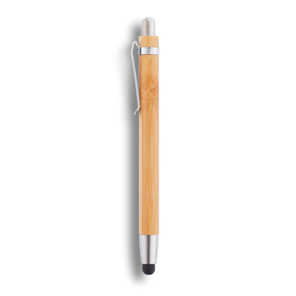 Carica l&#39;immagine nel visualizzatore di Gallery, biro touchscreen per tablet stampate con logo in bambù, acciaio inossidabile colore marrone_marrone 121732767 DET09
