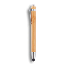 Carica l&#39;immagine nel visualizzatore di Gallery, biro touchscreen per tablet stampate con logo in bambù, acciaio inossidabile colore marrone_marrone 121732767 DET06
