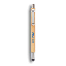 Carica l&#39;immagine nel visualizzatore di Gallery, biro touchscreen per tablet stampate con logo in bambù, acciaio inossidabile colore marrone_marrone 121732767 DET09
