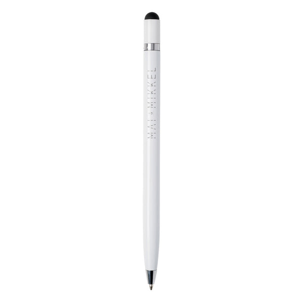 Carica l&#39;immagine nel visualizzatore di Gallery, penne touchscreen da personalizzare in alluminio, pp colore bianco_bianco 121732811 DET08
