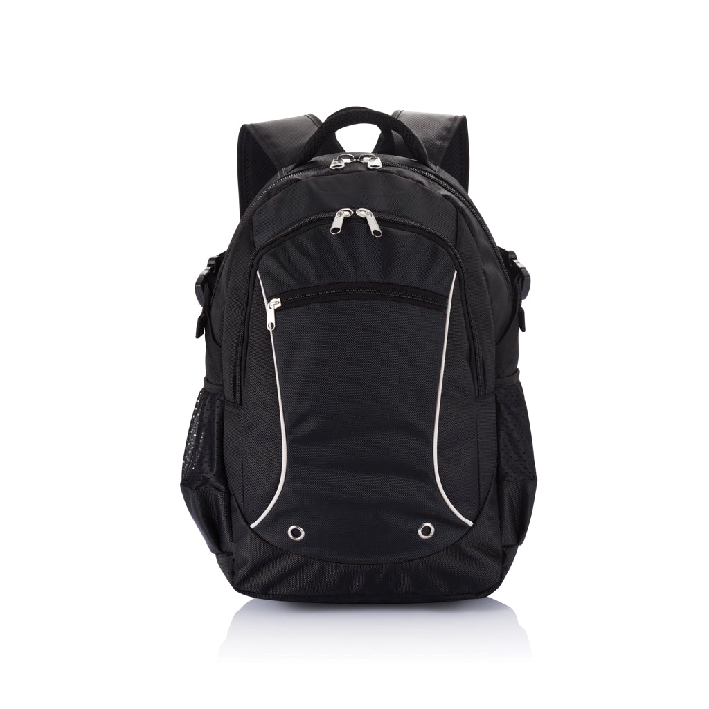 zaini porta PC personalizzati in poliestere, poliestere colore nero_nero 121742219 VAR01