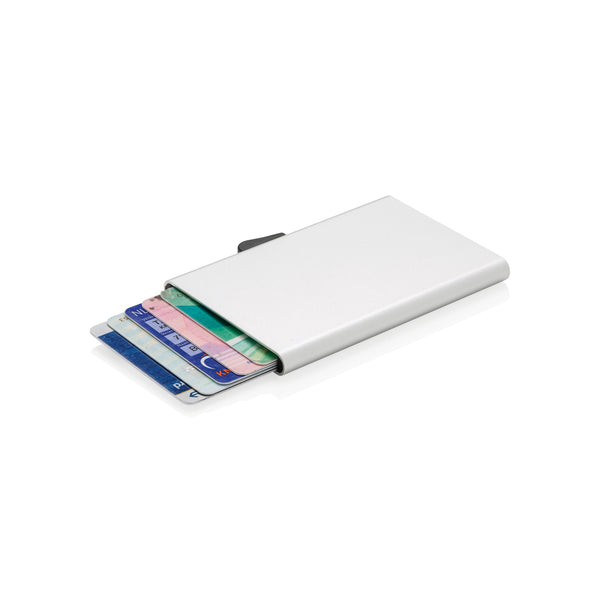 porta carte di credito e portafogli stampati con logo in alluminio colore argento_argento 121753766 VAR02