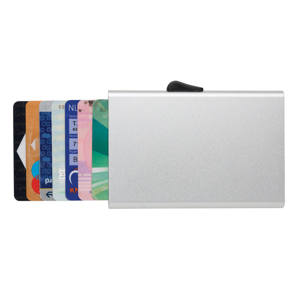 Carica l&#39;immagine nel visualizzatore di Gallery, porta carte di credito e portafogli stampati con logo in alluminio colore argento_argento 121753766 DET09
