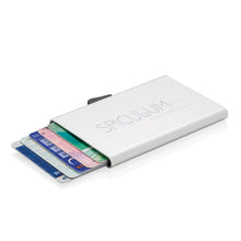 Carica l&#39;immagine nel visualizzatore di Gallery, porta carte di credito e portafogli stampati con logo in alluminio colore argento_argento 121753766 DET08
