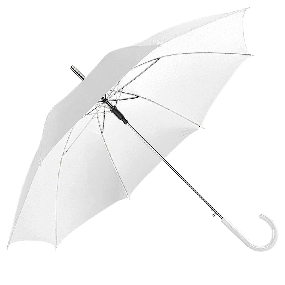 ombrello automatico stampato in poliestere bianco 017225 VAR01