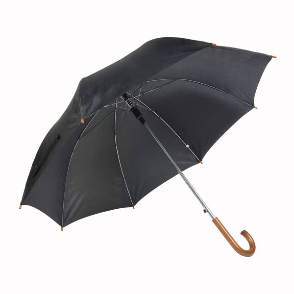ombrello automatico stampato in poliestere nero 0113702 VAR03