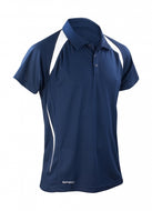 polo con logo in poliestere 252-blu 061731161 VAR01