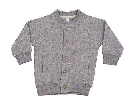 giacca con logo in cotone 126-grigia 061736499 VAR02