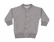 giacca con logo in cotone 126-grigia 061736499 VAR02