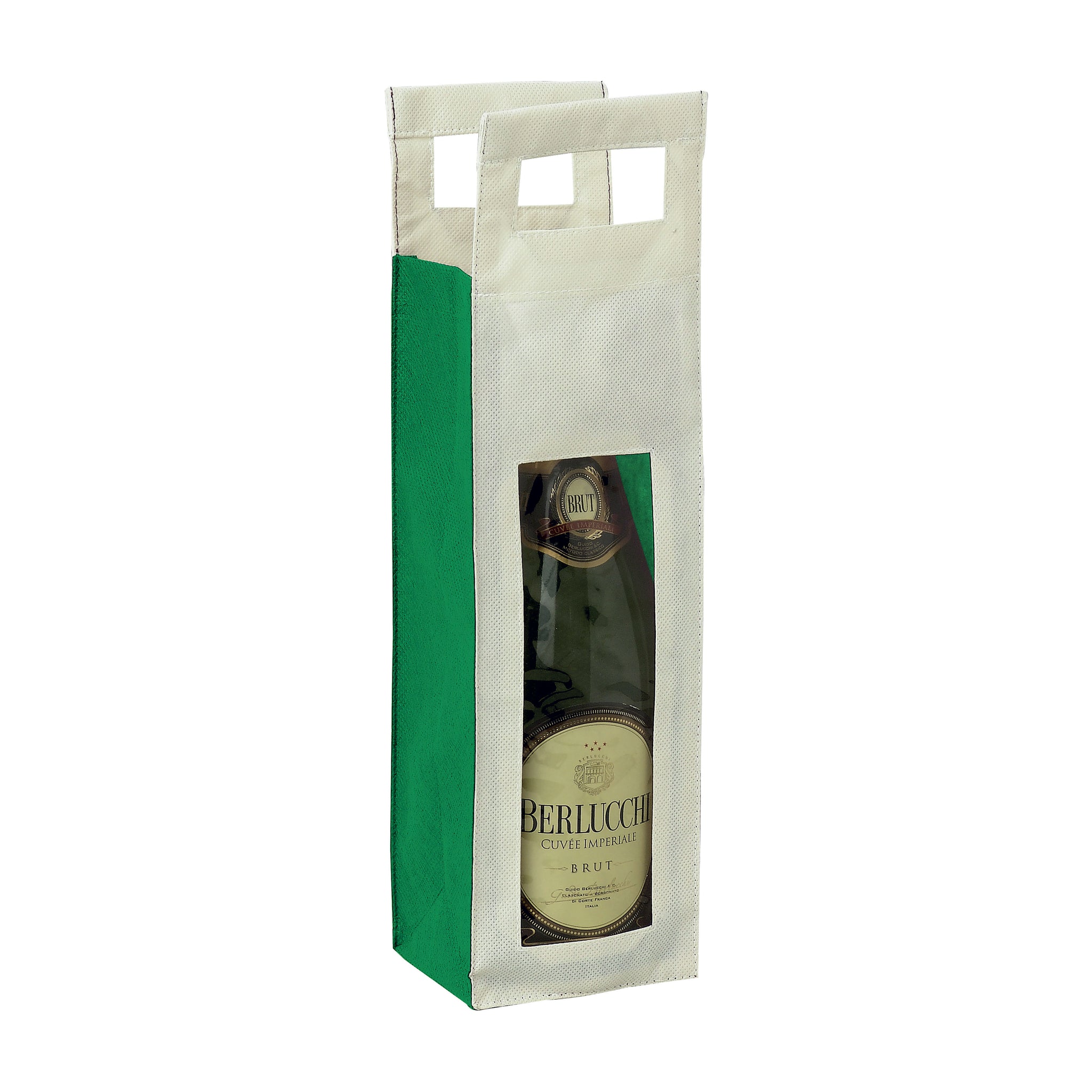 shopper vino personalizzata in tnt verde 0185561 VAR01