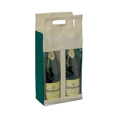 shopper vino stampata in tnt verde 0185578 VAR01