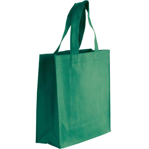 mini shopper bag stampata in tnt verde 01103955 VAR01
