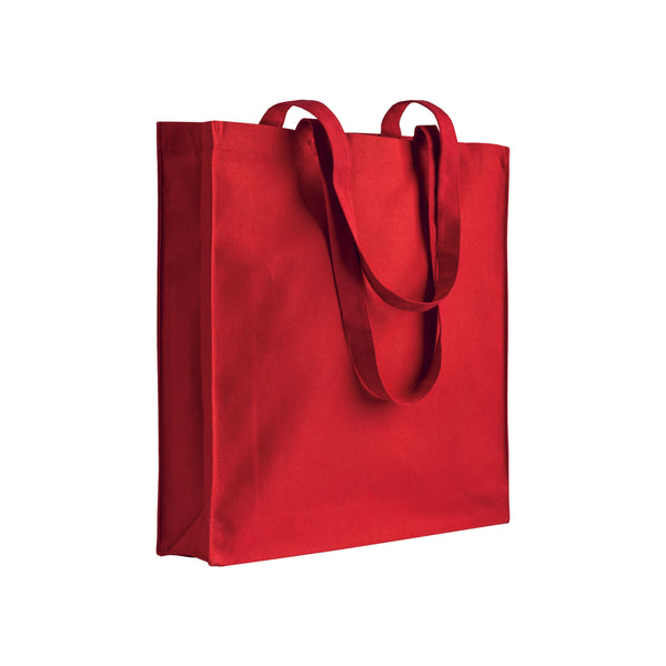 shopper tela stampata in cotone rossa 01121125 VAR12