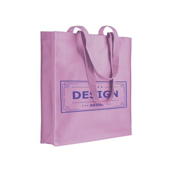 Carica l&#39;immagine nel visualizzatore di Gallery, shopper con logo in cotone rosa 01121125 DET03

