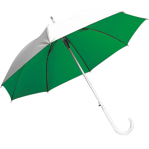ombrello promozionale in poliestere argento-verde 01145027 VAR03