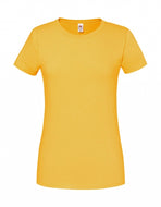 maglia con logo in cotone 601-gialla 061876817 VAR04
