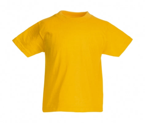 maglietta con logo in cotone 601-gialla 061883617 VAR05