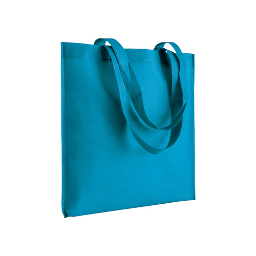 borsa shopper stampata in tnt azzurra 01188819 VAR08