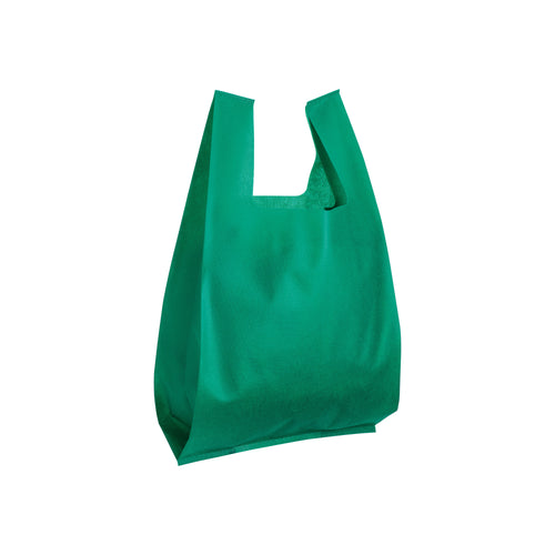 shopper bag mini stampata in tnt verde 01188870 VAR02
