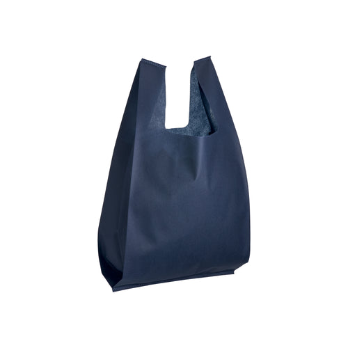 shopper bag mini stampata in tnt blu 01188870 VAR05
