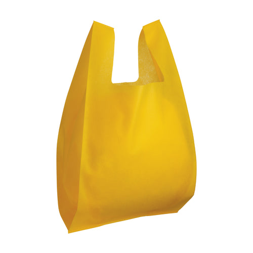 shopper bag stampata in tnt gialla 01189278 VAR01