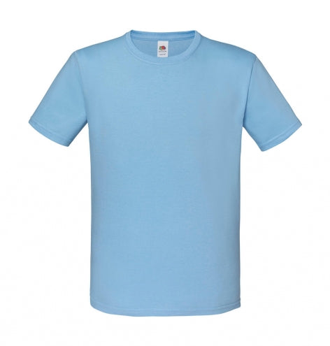 maglietta con logo in cotone 320-azzurra 061892117 VAR07