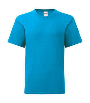 maglietta stampata in cotone 310-azzurra 061893817 VAR03