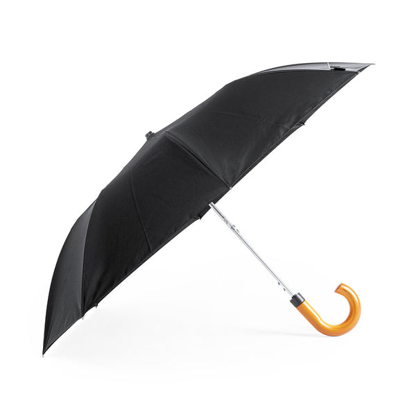 ombrello con logo in pongee nero 0320723 VAR03