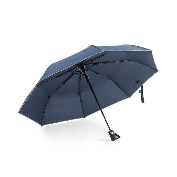 Carica l&#39;immagine nel visualizzatore di Gallery, ombrello automatico con logo in pongee nero 0320740 DET04
