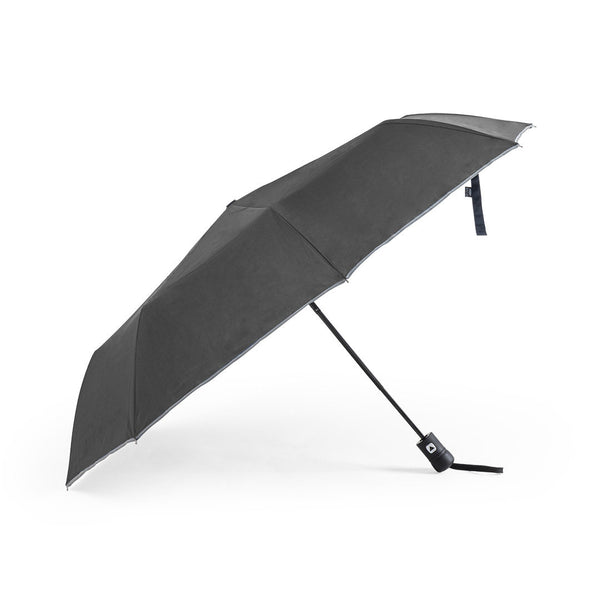 ombrello automatico con logo in pongee nero 0320740 VAR01