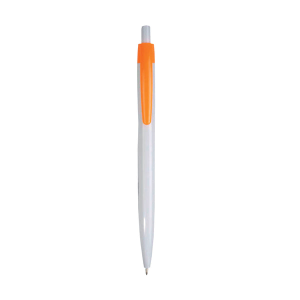 biro con logo in plastica arancione 01218246 VAR03