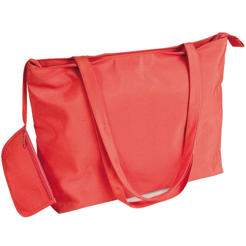 borsa spiaggia stampata in poliestere rossa 01223040 VAR02
