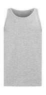 tank top con logo in cotone 123-grigio 061948285 VAR03
