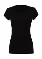 t-shirt stampata in cotone 101-nera 061950002 VAR14