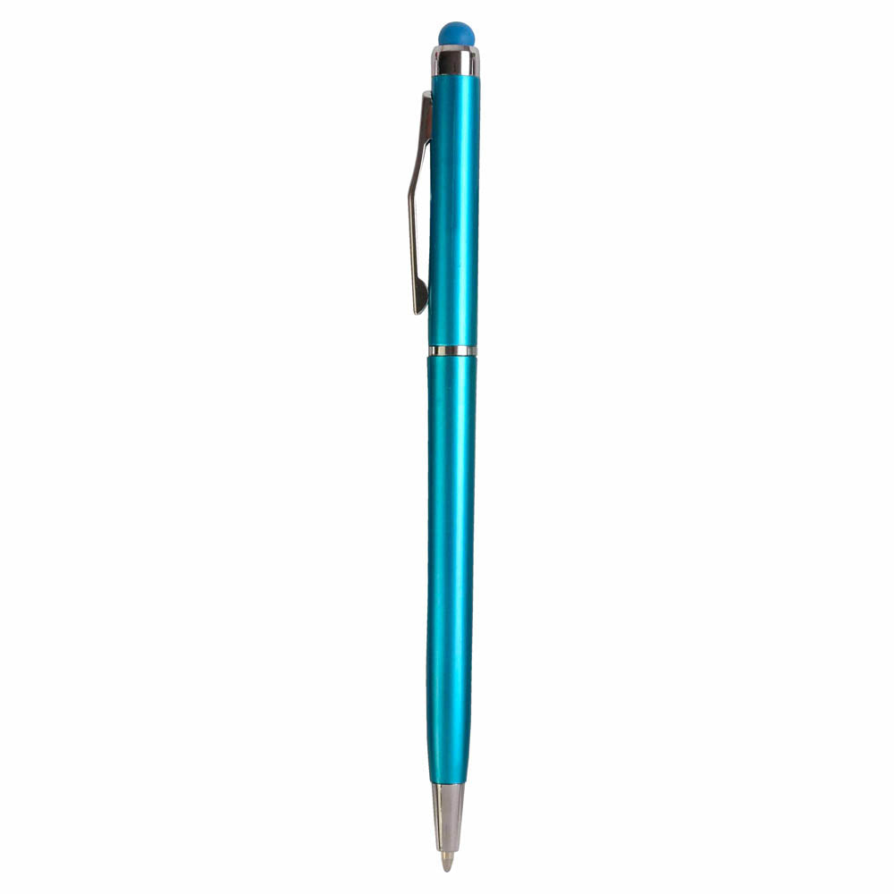 Carica l&#39;immagine nel visualizzatore di Gallery, penna con logo in abs azzurra 01251702 DET01
