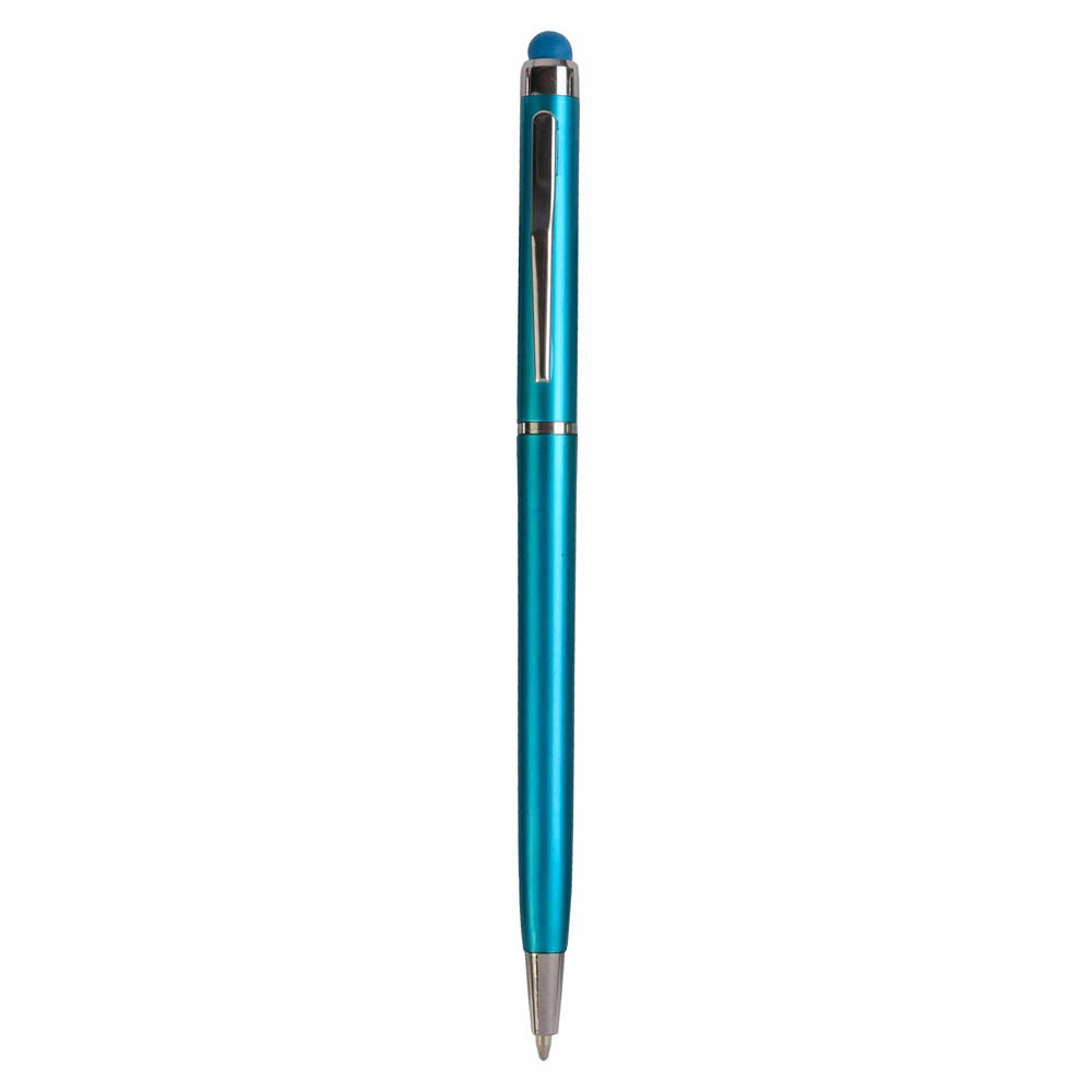 penna con logo in abs azzurra 01251702 VAR09