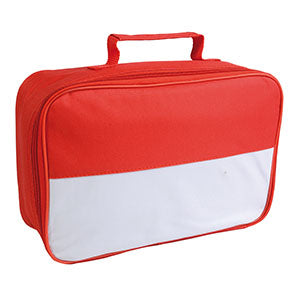 borsa frigo personalizzata in poliestere rossa 01256853 VAR03
