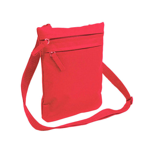 borsello tracolla da personalizzare in poliestere rosso 01257210 VAR04