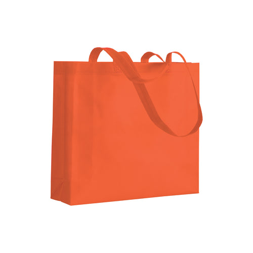 borsa con logo in tnt arancione 01257397 VAR02